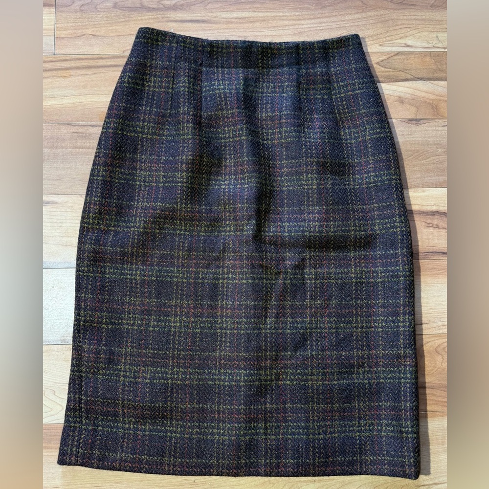 90’s Plaid Wool Skirt - Multicolor